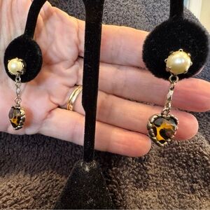 Betsy Johnson heart earrings